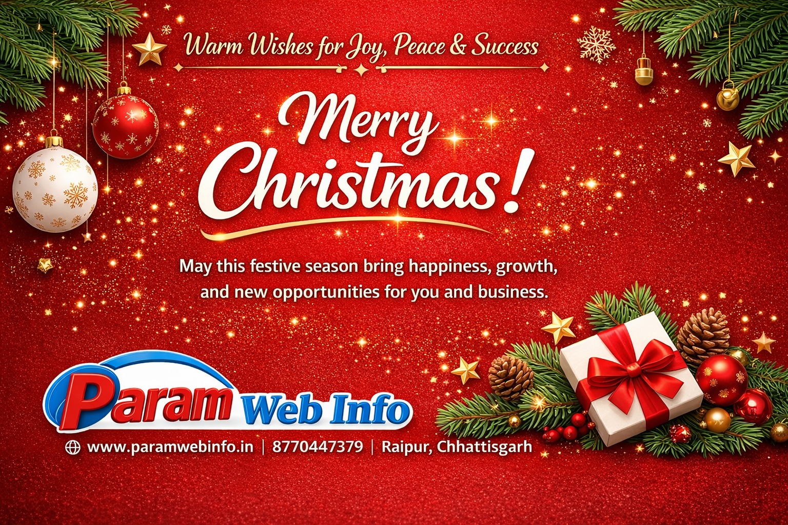 Merry Christmas Wishes from Param Web Info Raipur